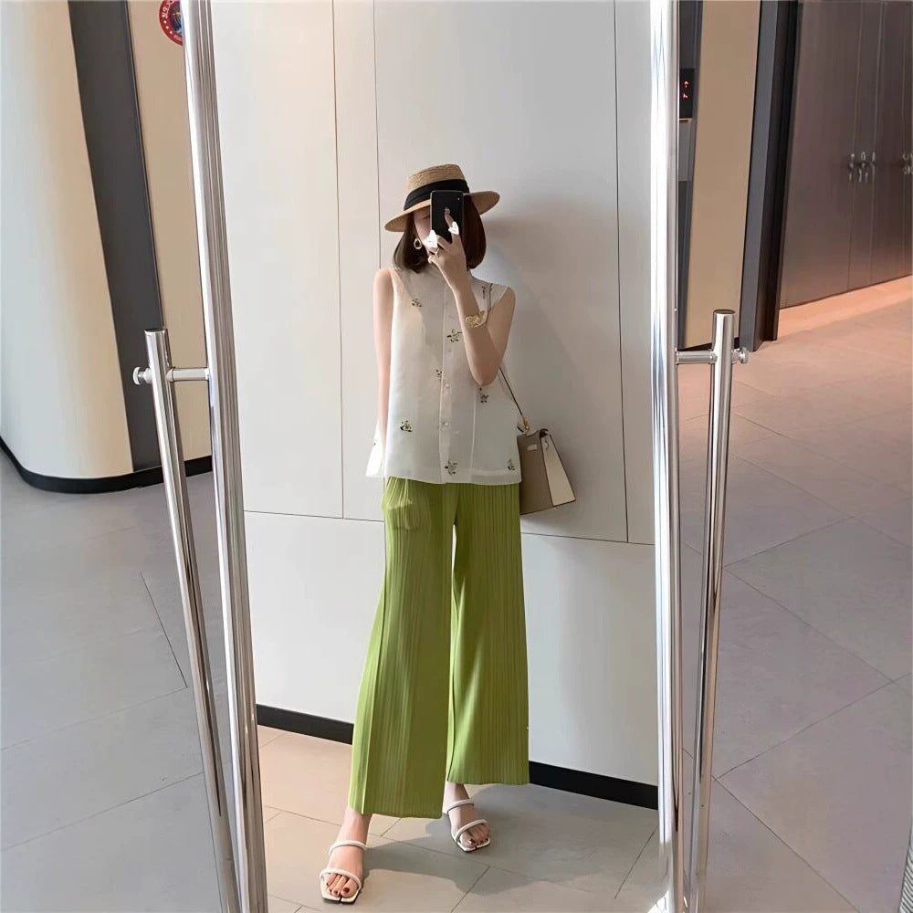 Damen Elegante Plisseehose Shop Nory