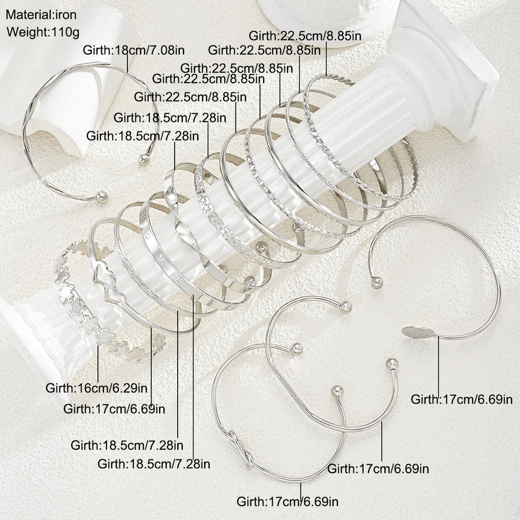 Damen Armreifen Set mit romantischen und modernen Designs Shop Nory