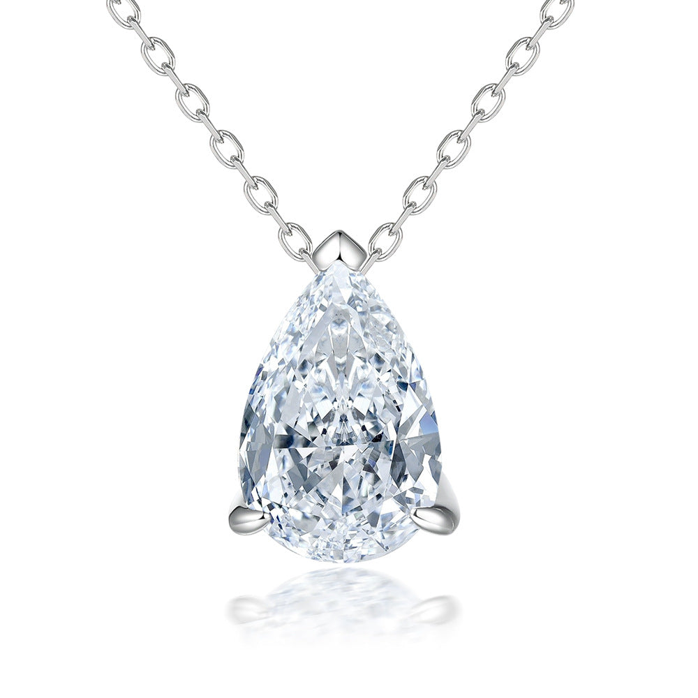 Damen Luxuriöser Ring mit tropfenförmigem Hauptstein und Zirkonia Shop Nory