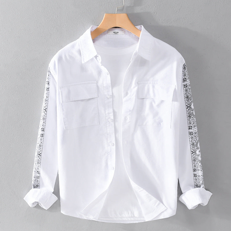 Herren Overshirt mit Bandana-Ärmeln, Brustklappen und relaxed Fit Shop Nory