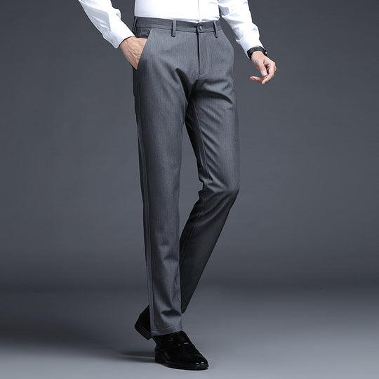Herren Formelle Slim-Fit Anzughose mit Stretchbund und Bügelfalte Shop Nory