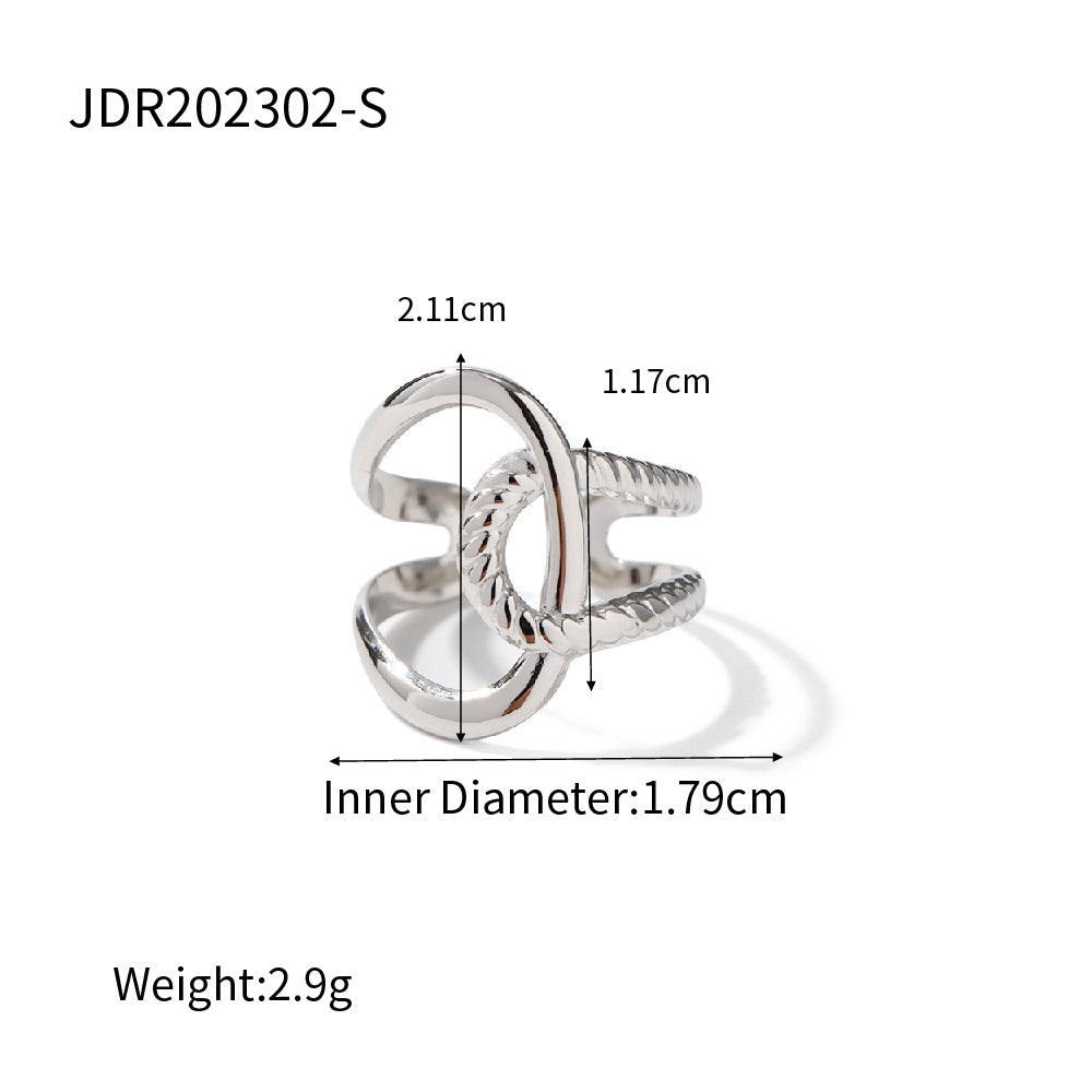 Damen Offener Ring mit modernem, floralem Design und hypoallergenen Eigenschaften Shop Nory