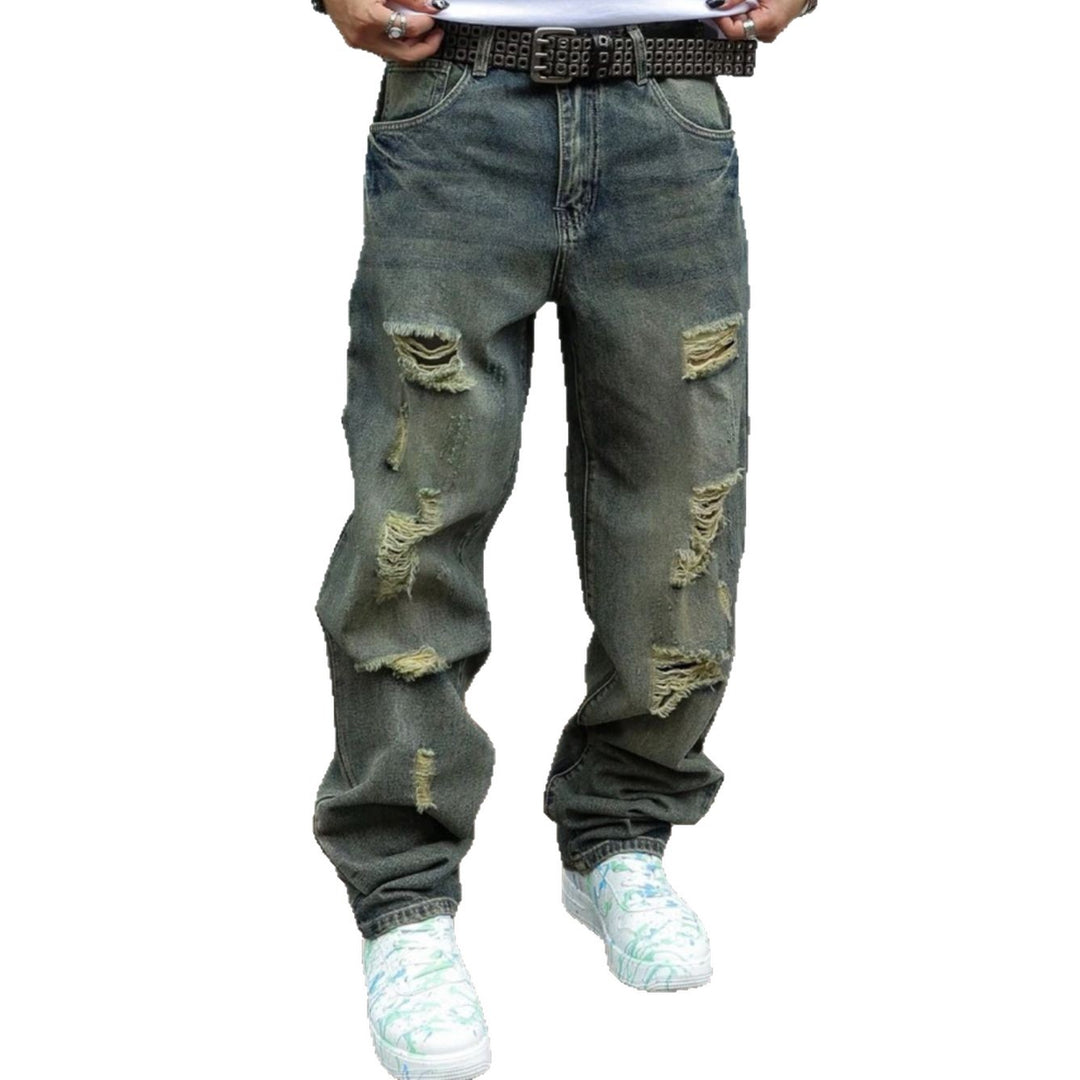 Herren Lässige Ripped Jeans Shop Nory