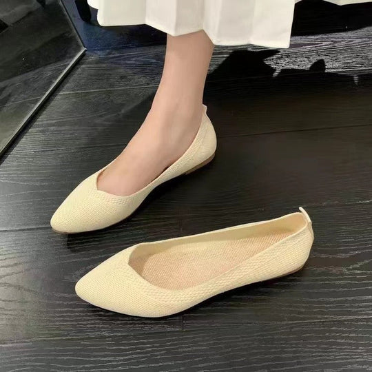 Damen elegante und atmungsaktive Ballerinas mit flexiblem Fußbett