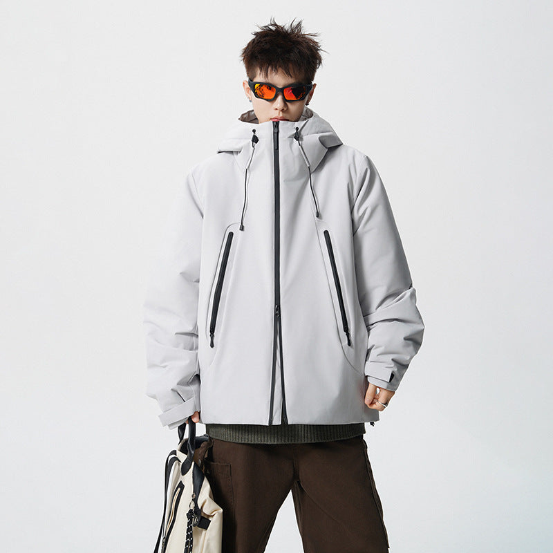 Herren wattierte, wasserabweisende Tech-Outdoorjacke mit Kapuze Shop Nory
