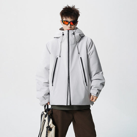 Herren wattierte, wasserabweisende Tech-Outdoorjacke mit Kapuze Shop Nory