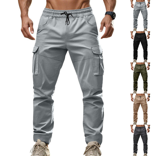 Herren Cargo-Hose mit funktionalen Seitentaschen und elastischem Bund
