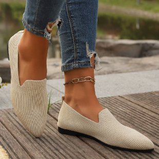 Damen Elegante Ballerinas mit feiner Netzstruktur