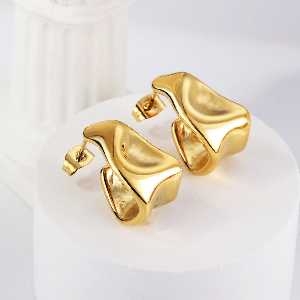Damen elegante Edelstahl Ohrhänger Shop Nory