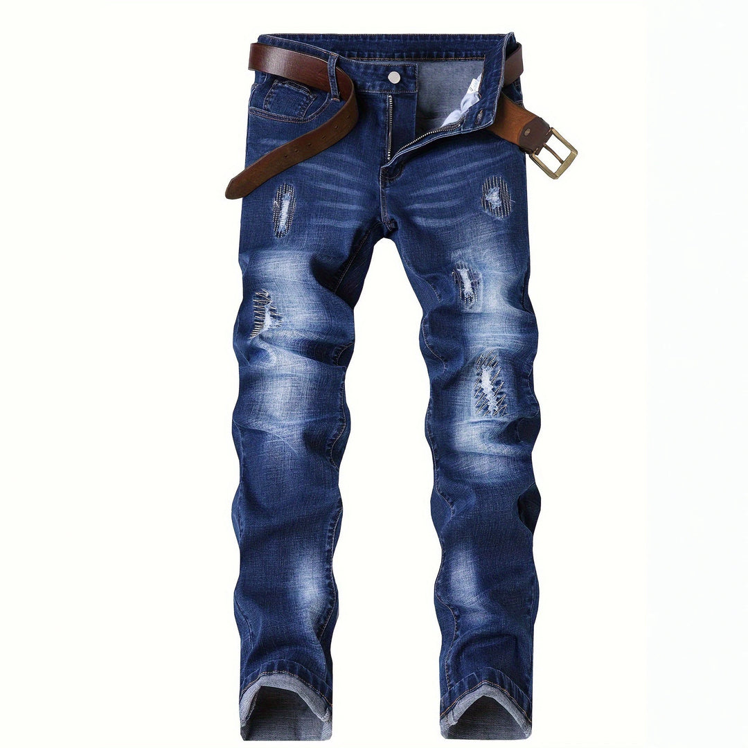 Herren Elegante Slim-Fit Jeans mit modischen Waschungseffekten Shop Nory