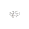 Damen Offener Ring mit kunstvollem Rosen-Design Shop Nory