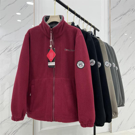 Herren Fleecejacke mit Stehkragen, durchgehendem Reißverschluss und wärmender Microfleece-Innenlage Shop Nory
