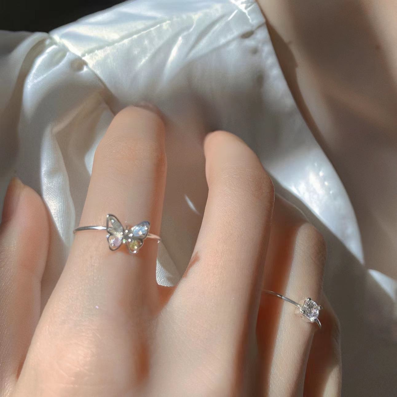 Damenring mit filigranem Schmetterlings-Design Shop Nory