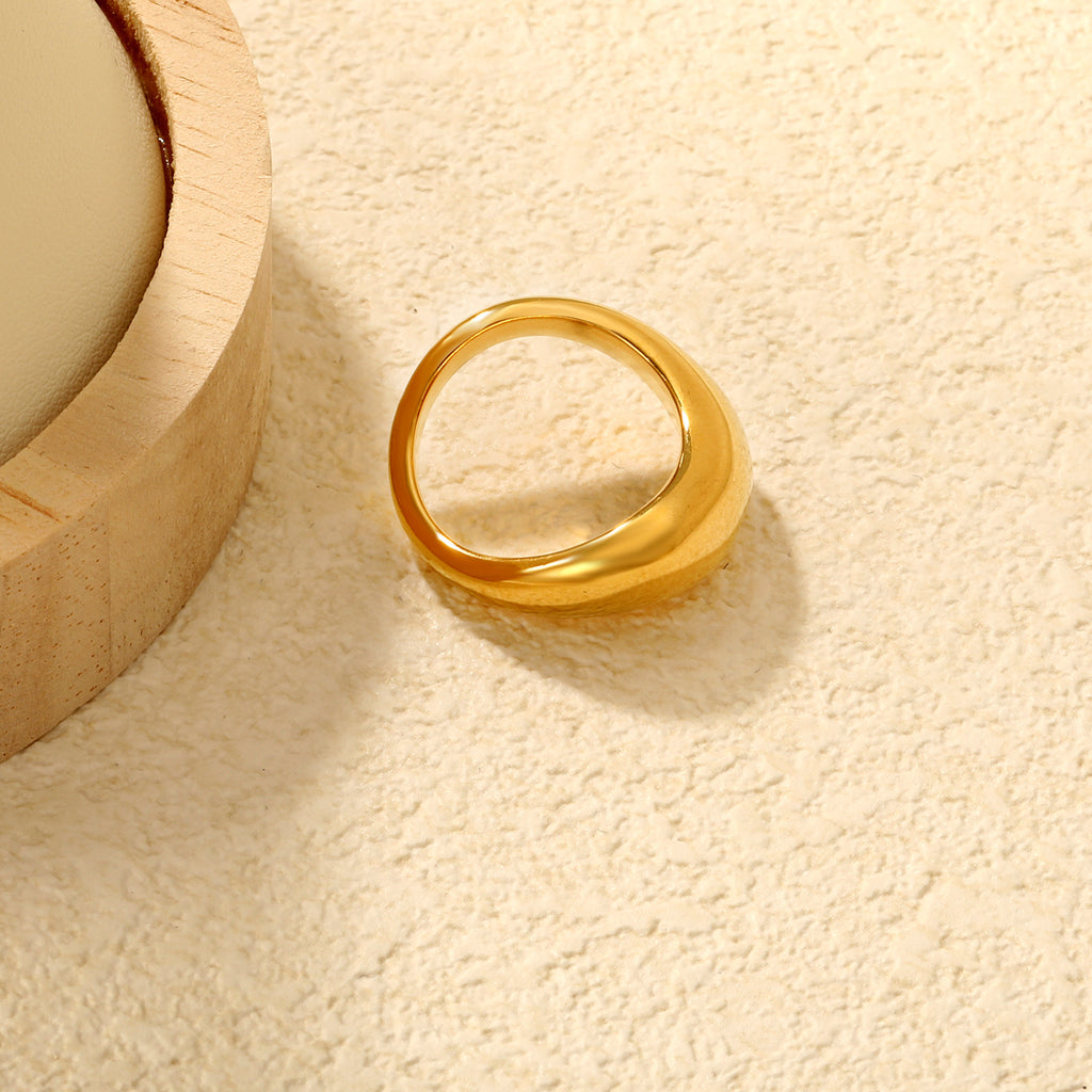 Damen moderner, geschwungener Ring aus hochwertigem Edelstahl Shop Nory