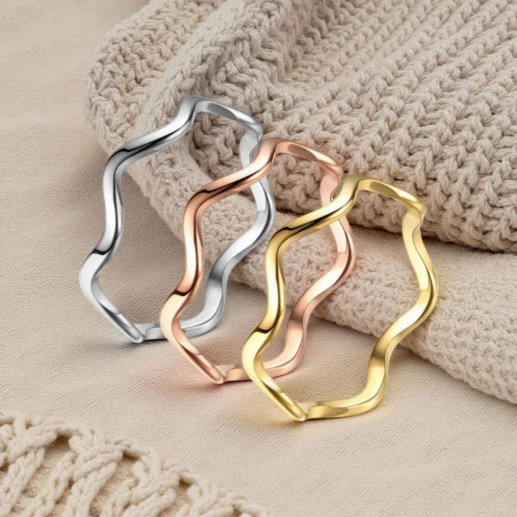 Herren Ring mit modernem, asymmetrischen Designs und eleganter polierter Oberfläche Shop Nory