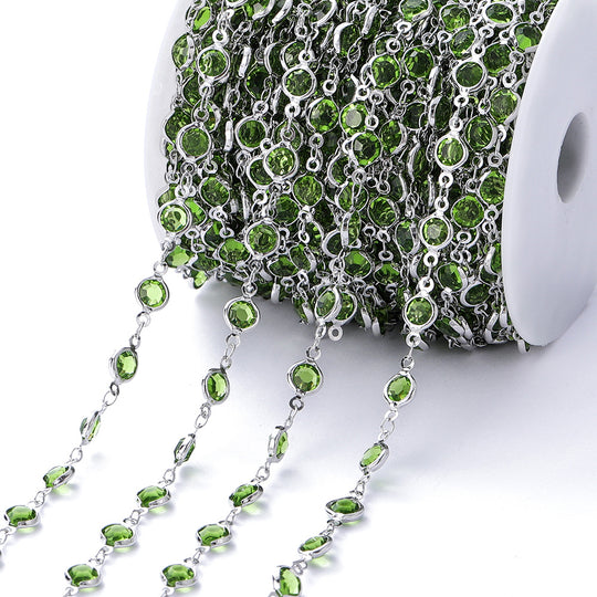 Dekorative Strass-Gliederkette Auf Rolle Für Schmuckherstellung