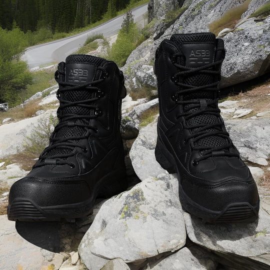Herren leistungsstarke Tactical Boots mit rutschfester Sohle und atmungsaktiver Konstruktion