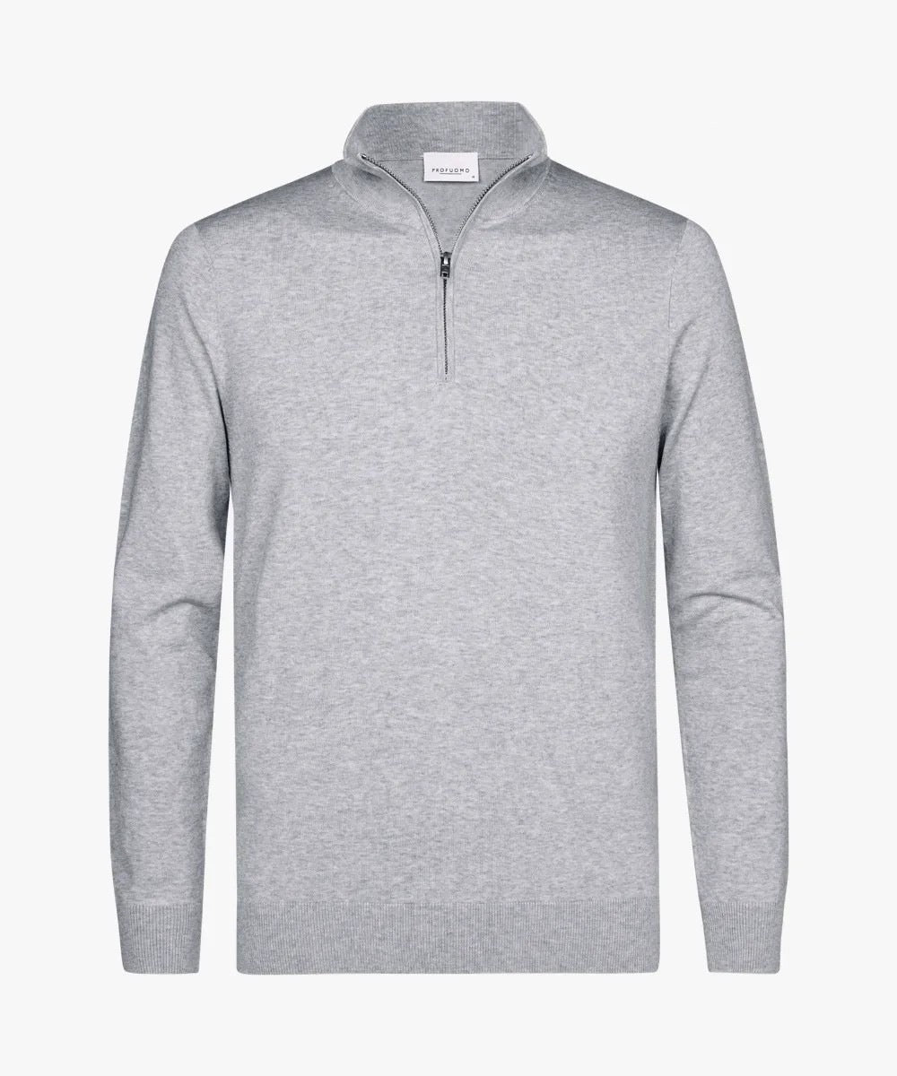 Herren nan feiner Troyer mit kurzem Reißverschluss, geripptem Saum und Merino-Mix Shop Nory