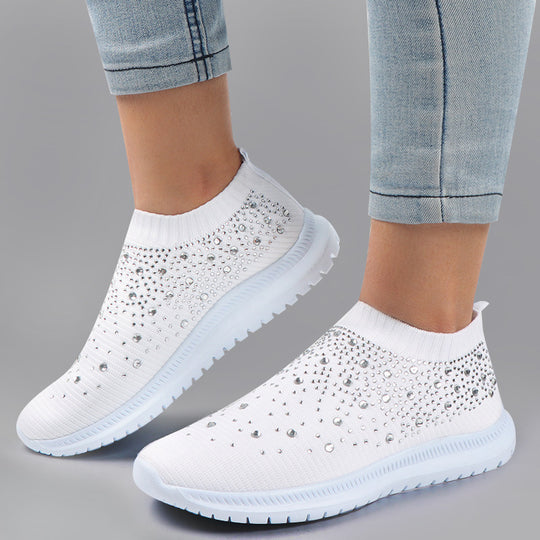 Damen Elastischer Strick‑Sneaker mit Schmucksteinbesatz Shop Nory