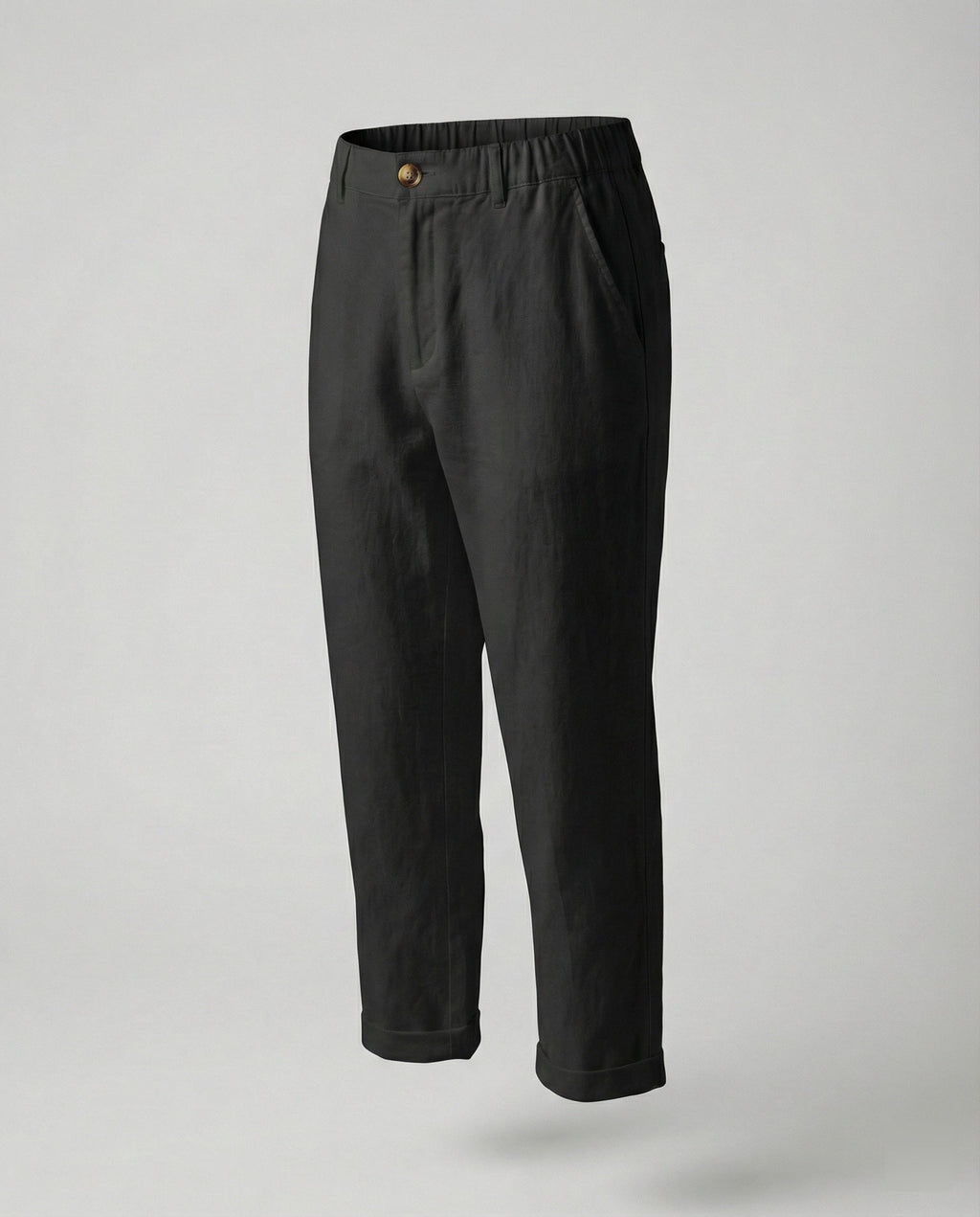 Damen Bequeme Chinohose mit umgeschlagenem Saum