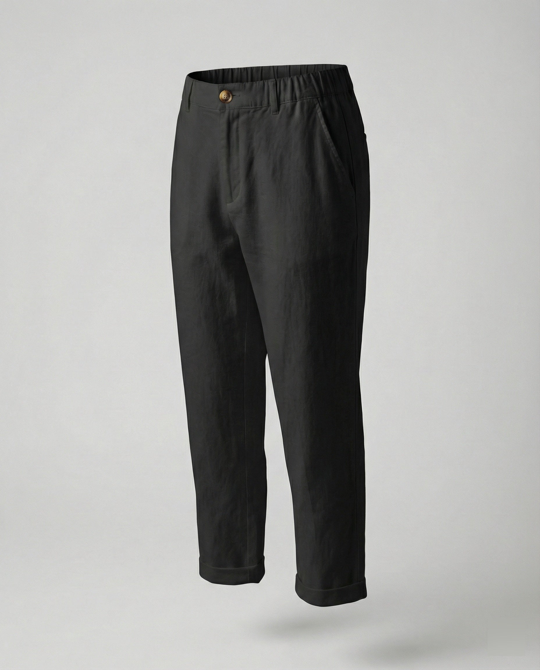 Damen Bequeme Chinohose mit umgeschlagenem Saum