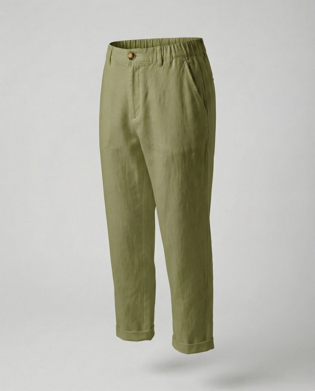 Damen Bequeme Chinohose mit umgeschlagenem Saum