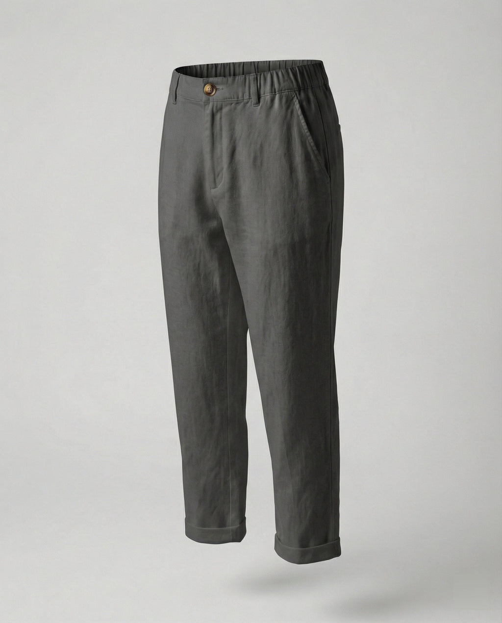 Damen Bequeme Chinohose mit umgeschlagenem Saum
