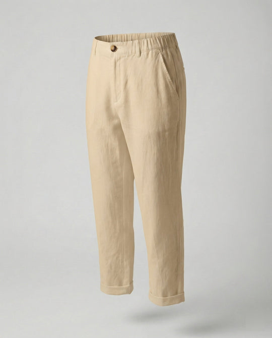 Damen Bequeme Chinohose mit umgeschlagenem Saum