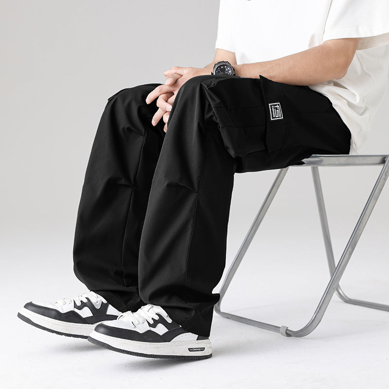 Herren Multifunktionale Cargo-Loungehose mit elastischem Tunnelzugbund, Mehrfachtaschen & verstellbarem Beinabschluss Shop Nory