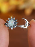 Damen Ring mit kunstvollem Sonnen-Mond-Motiv Shop Nory