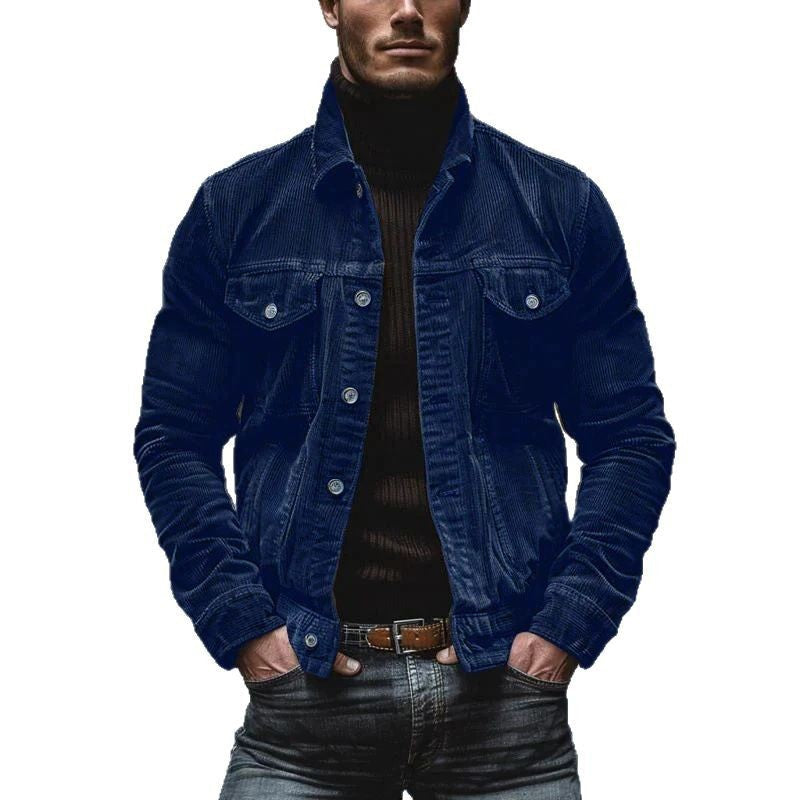 Herren modische Cordjacke mit authentischem Look
