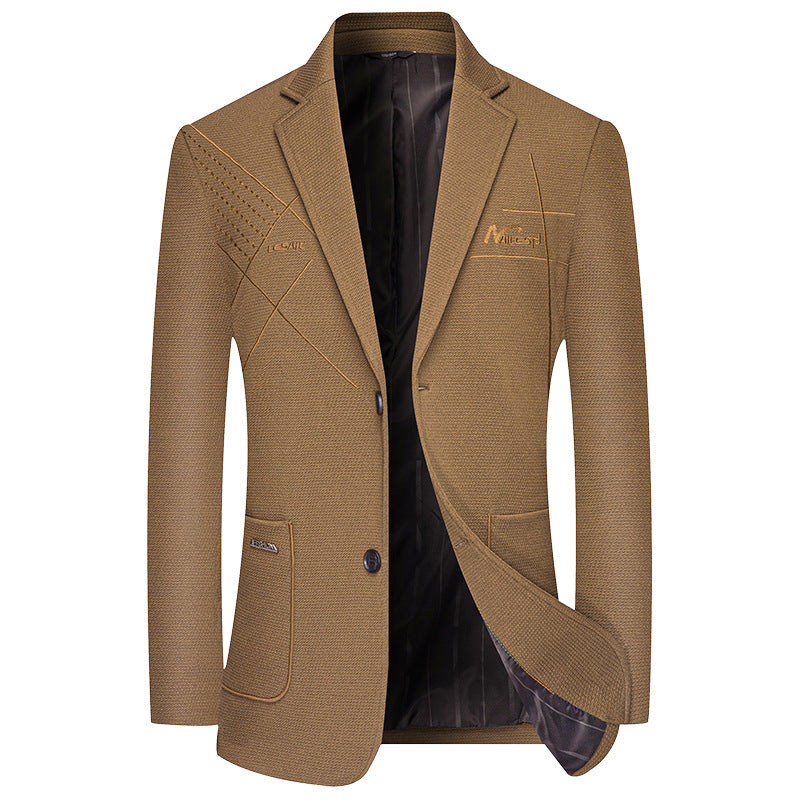 Herren elegantes halbgefüttertes Struktur-Sakko mit gesteppter Thermo-Innenfütterung und aufgesetzten Taschen Shop Nory