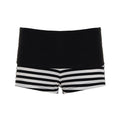 Damen Sportliche Shorts mit breitem elastischem Bund und modernem Streifenmuster