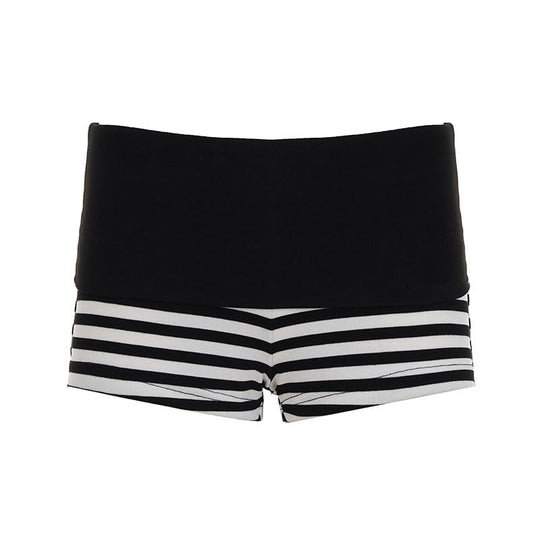 Damen Sportliche Shorts mit breitem elastischem Bund und modernem Streifenmuster