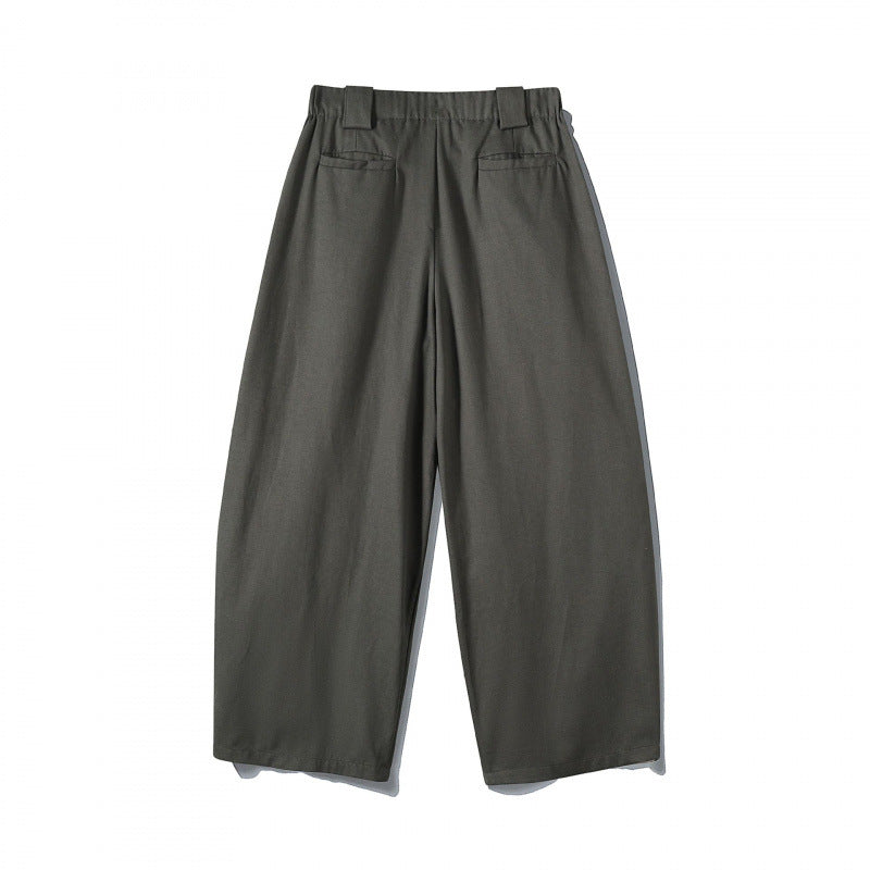 Herren Weit geschnittene Bundfalten-Hose mit verkürzter Beinlänge Shop Nory