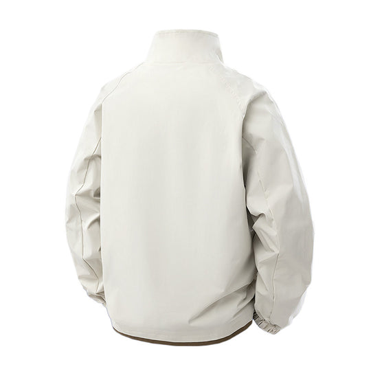 Herren Leichter Urbaner Blouson mit hohem Stehkragen, Kontrastfutter und Pattentaschen Shop Nory