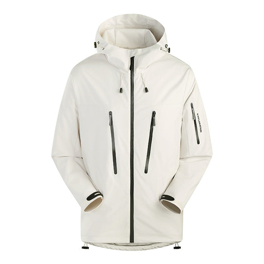 Herren Dreilagige atmungsaktive Hardshell-Outdoorjacke mit Kapuze und verschweißten Nähten Shop Nory