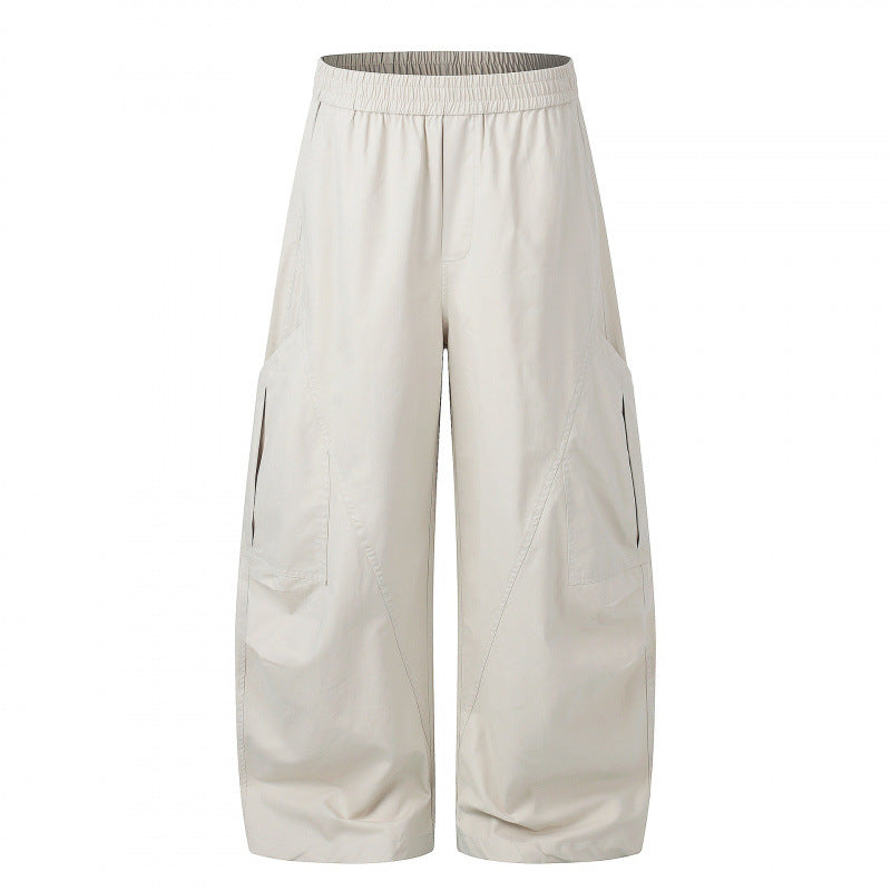 Damen Weite Cargo-Culotte-Hose mit elastischem Bund und multifunktionalen Aufsatztaschen Shop Nory