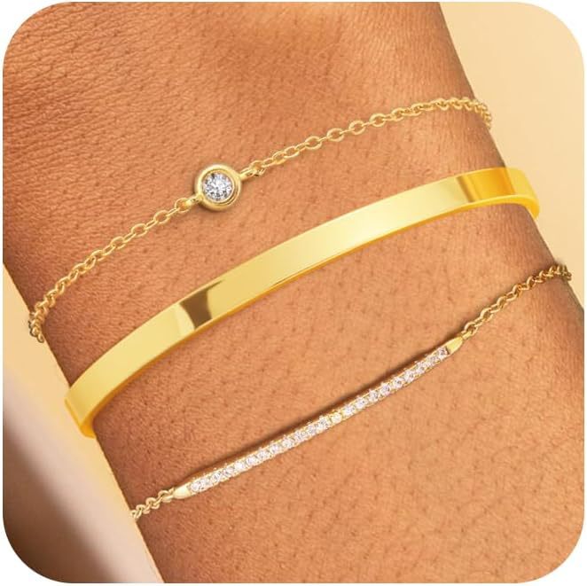 Damen Armreif und Kettenarmband Set Shop Nory