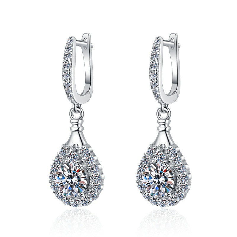 Damen elegante Tropfenohrringe mit strahlendem Zirkonia Shop Nory