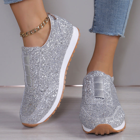 Damen Glitzernde Sneakers im sportlichen Design