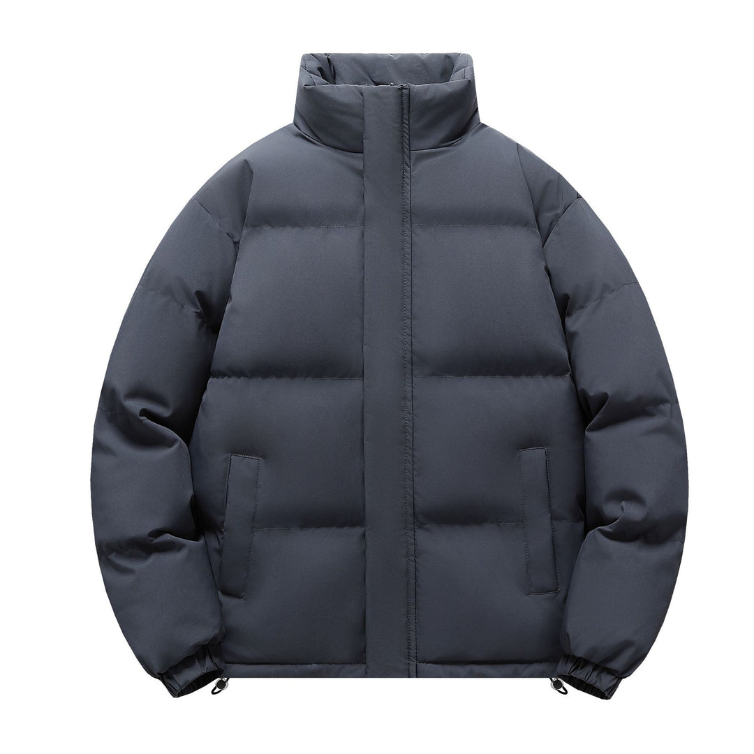 Herren Kurz geschnittene stark wattierte Steppjacke mit hohem Stehkragen und Kordelzugsaum Shop Nory