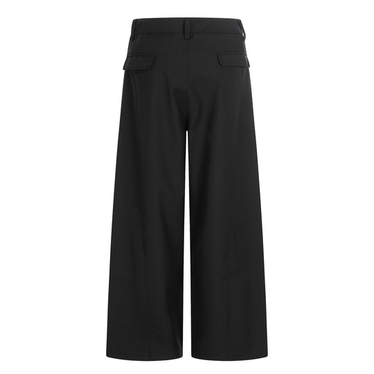 Damen Weite Culotte-Hose mit Bundfalten, hoher Taille und aufgesetzten Taschen Shop Nory