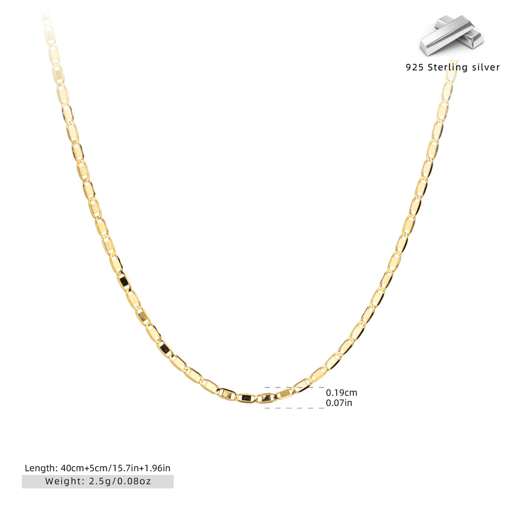 Damen Kette aus hochwertigem 925 Sterling Silber mit eleganten Gliederdesign Shop Nory