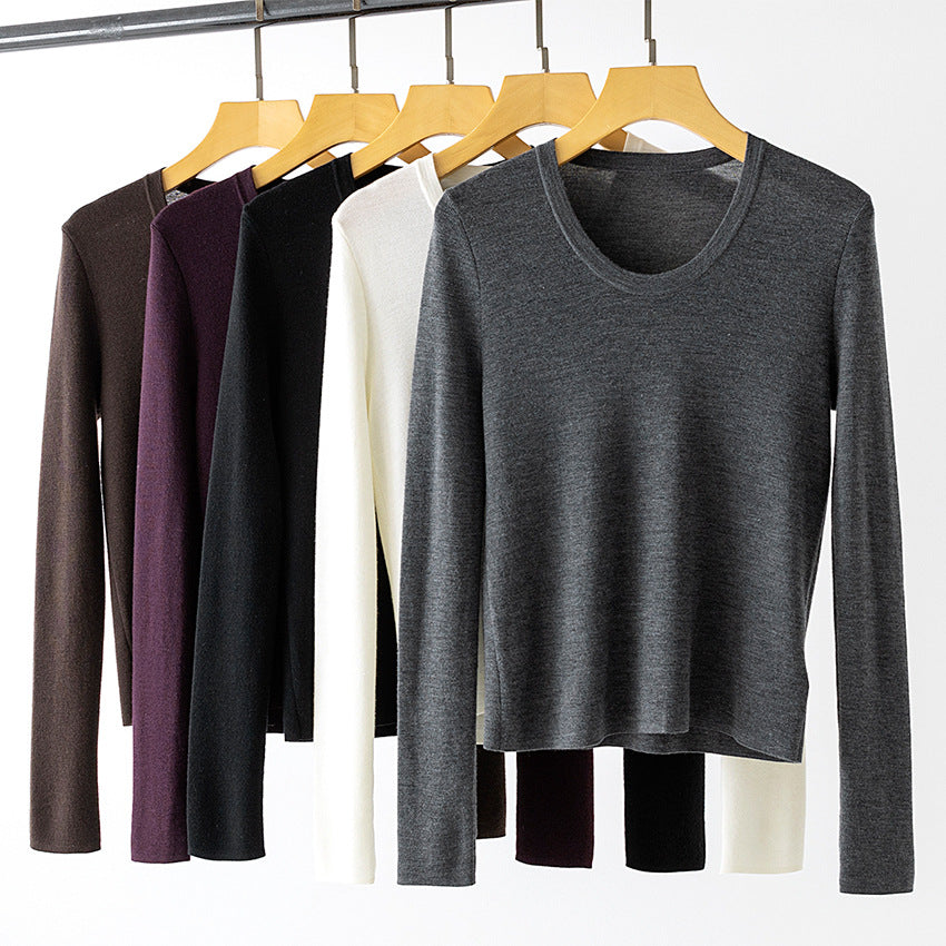 Damen Feinstrick-Langarmshirt mit Rundhalsausschnitt und leichter A-Linie Shop Nory