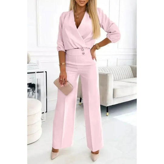 Damen elegantes Jumpsuit mit weiten Beinen