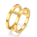 Damen Ring mit modernem, geometrischem Design und polierter Oberfläche Shop Nory