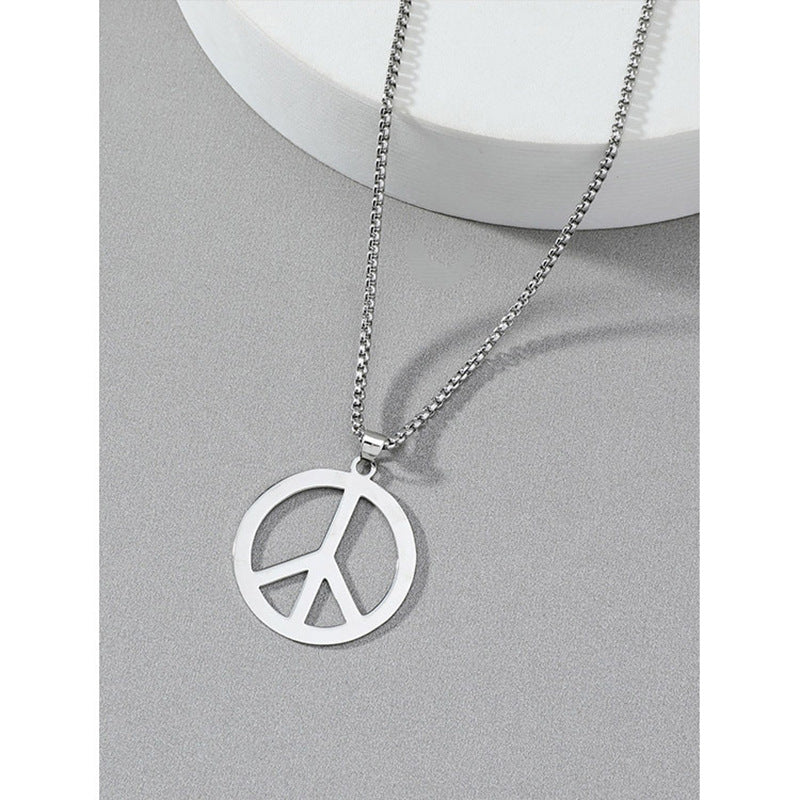 Damen Halskette mit einzigartigem Peace-Anhänger aus hochwertigem Edelstahl Shop Nory