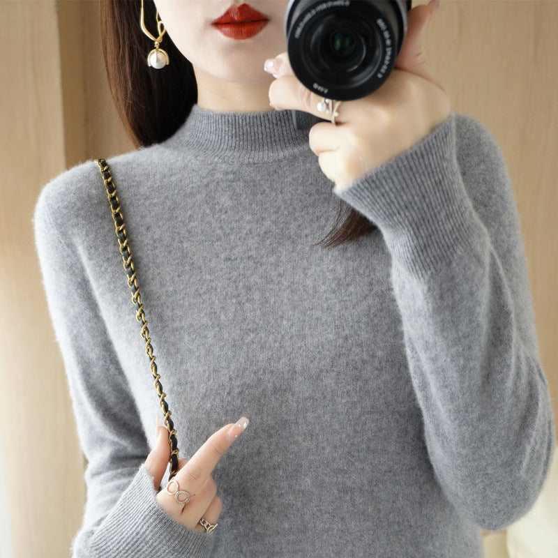 Damen Kurzrollkragenpullover in Kaschmir-Optik mit extralangen Rippbündchen Shop Nory