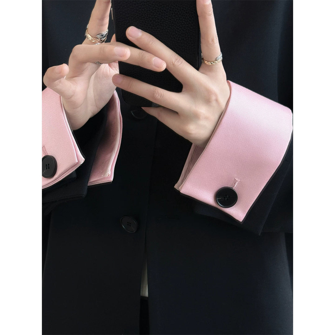 Damen Modische und elegante Jacke mit kontrastierenden Ärmeln Shop Nory
